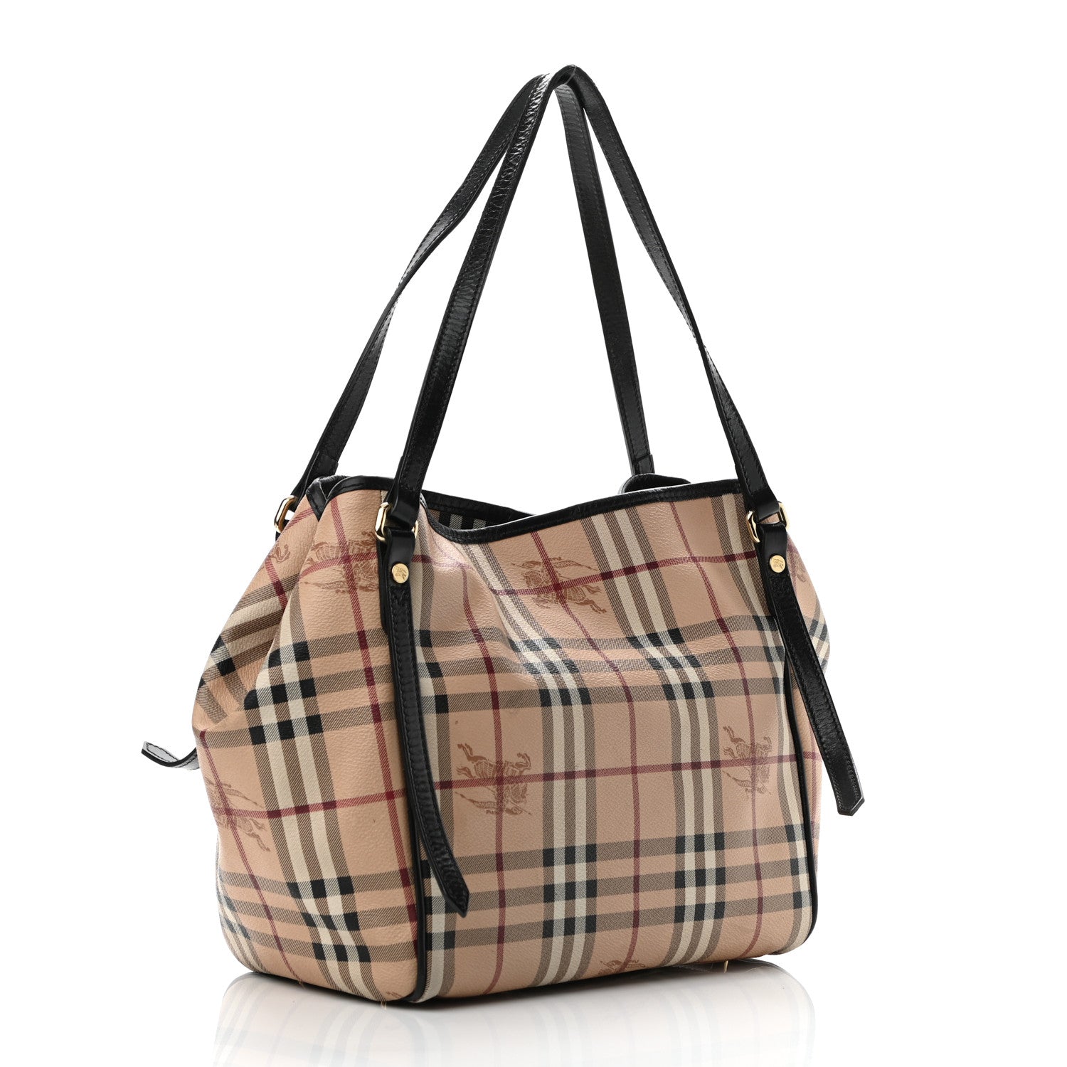 Burberry Haymarket Check Small Canterbury Tote Black 3 of 11