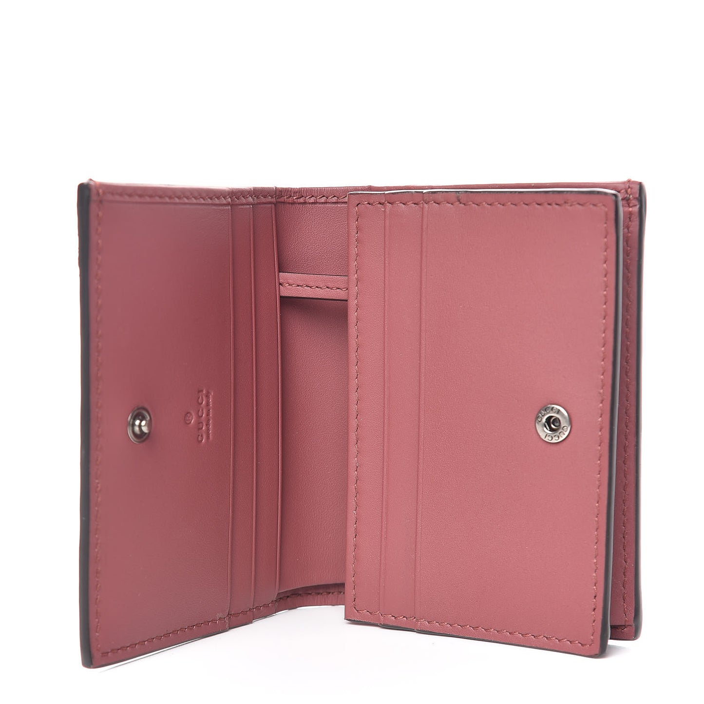 GG Supreme Monogram Blooms Card Case Wallet Beige Multicolor Dry Rose