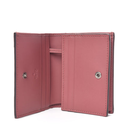 Gucci GG Supreme Monogram Blooms Card Case Wallet Beige Multicolor Dry Rose 5 of 7