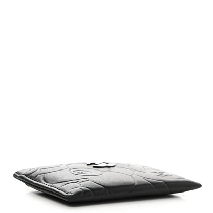 Chanel Lambskin Camellia Embossed Card Holder Black 4 of 8
