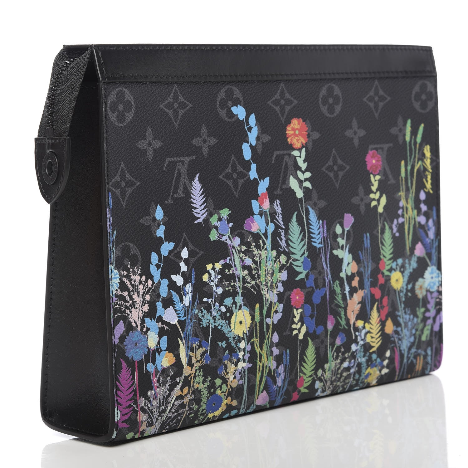 Louis Vuitton Monogram Eclipse Folia Pochette Voyage MM 3 of 8