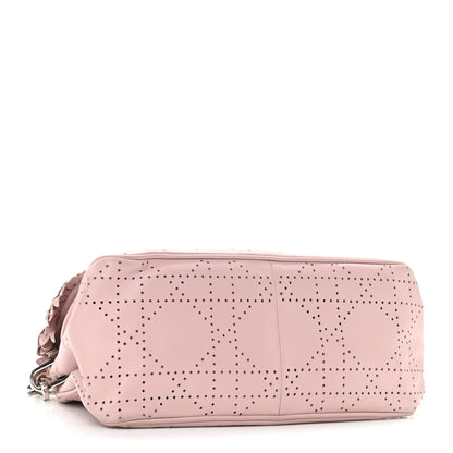 Christian Dior Lambskin Cannage Ruffle New Lock Flap Pink 4 of 12