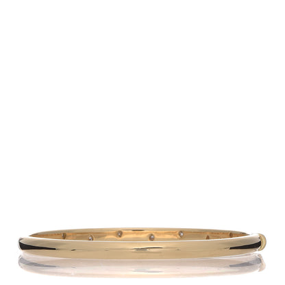 Tiffany 18K Yellow Gold Platinum Diamond 4.5mm Etoile Bangle Bracelet 3 of 4
