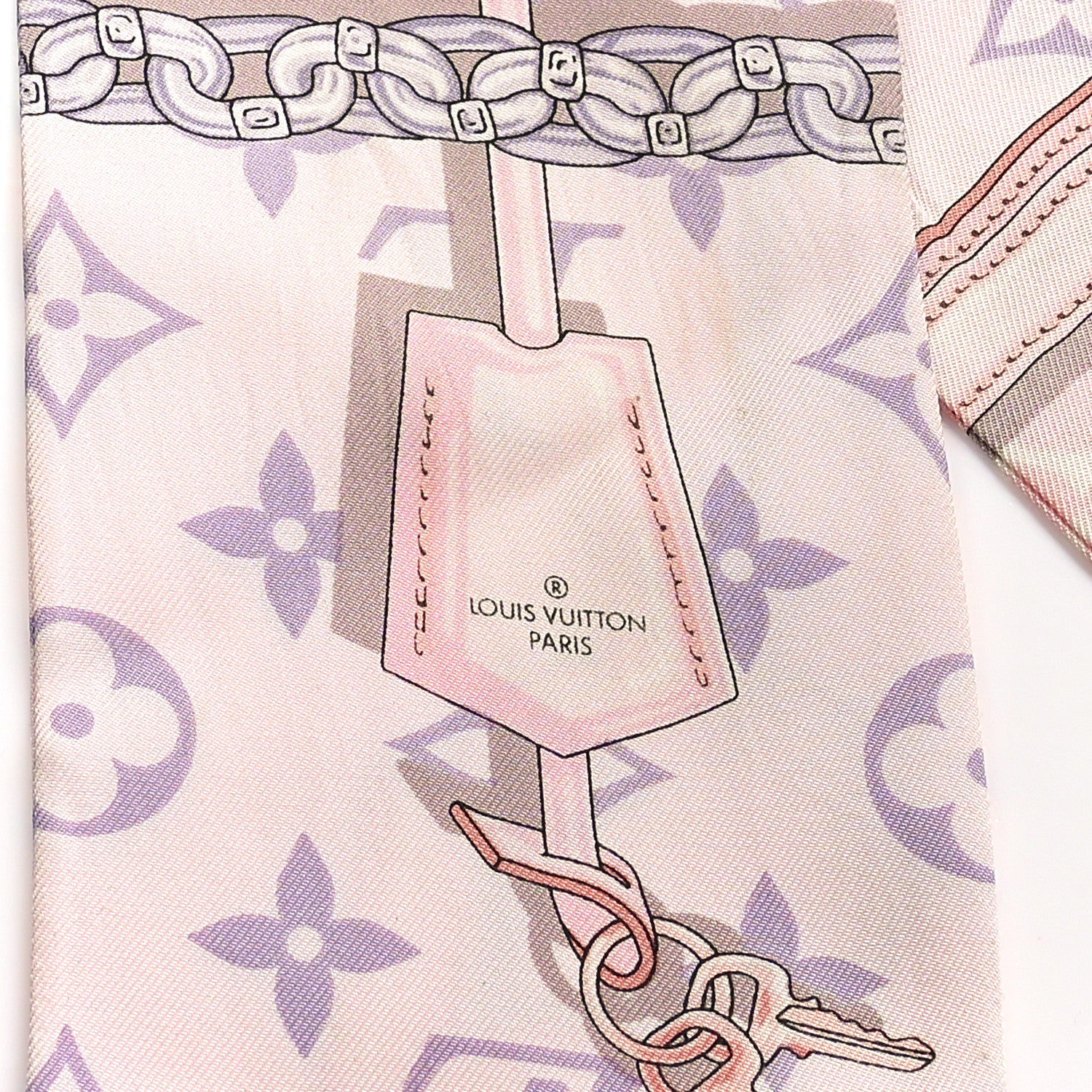 Louis Vuitton Silk Monogram Confidential Bandeau Light Pink 3 of 3