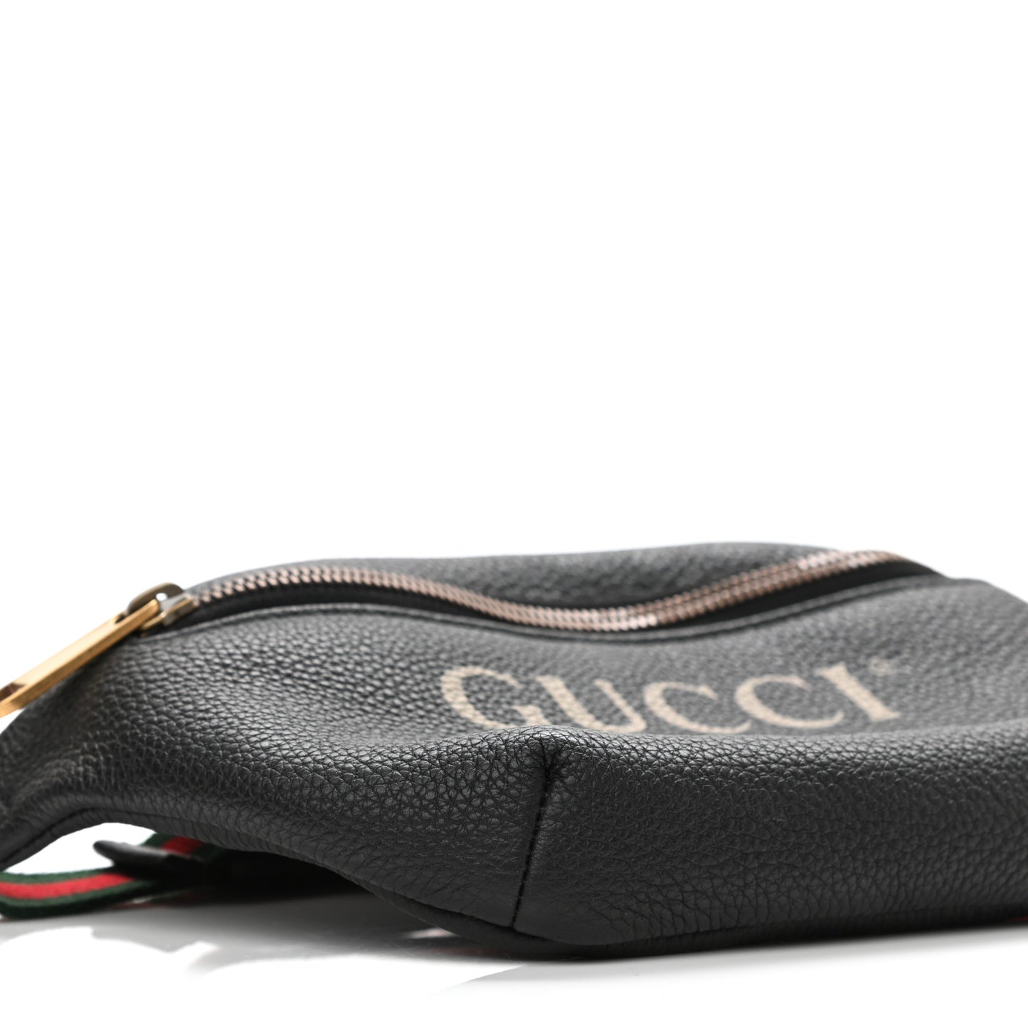 Grained Calfskin Small Logo Belt Bag Black
