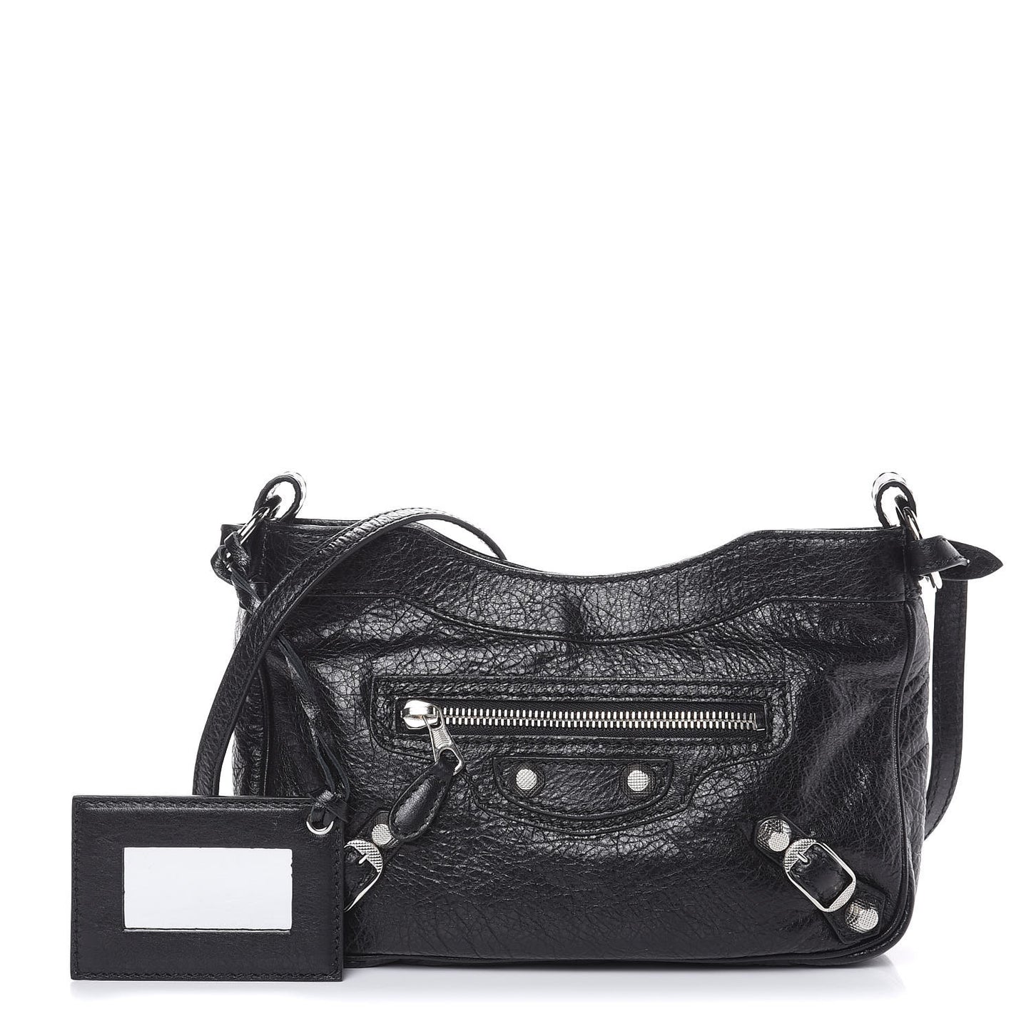 Agneau Giant 12 Silver Hardware Hip Black