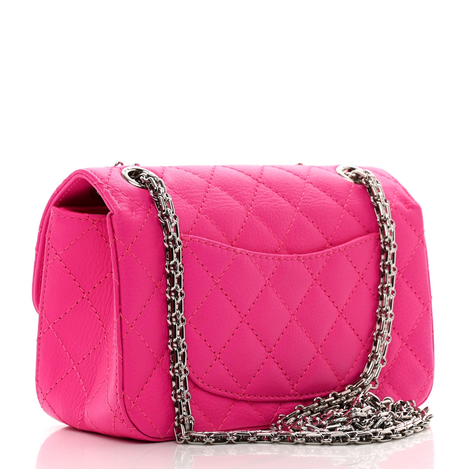 Chanel Goatskin Quilted 2.55 Reissue Mini Flap Fluorescent Pink 3 of 11