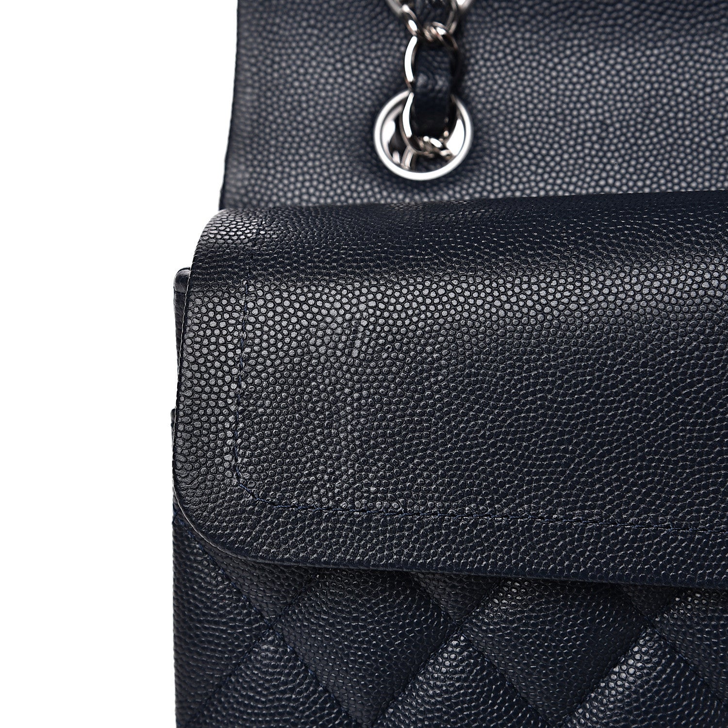Chanel Caviar Quilted Small Double Flap Navy 14 of 14
