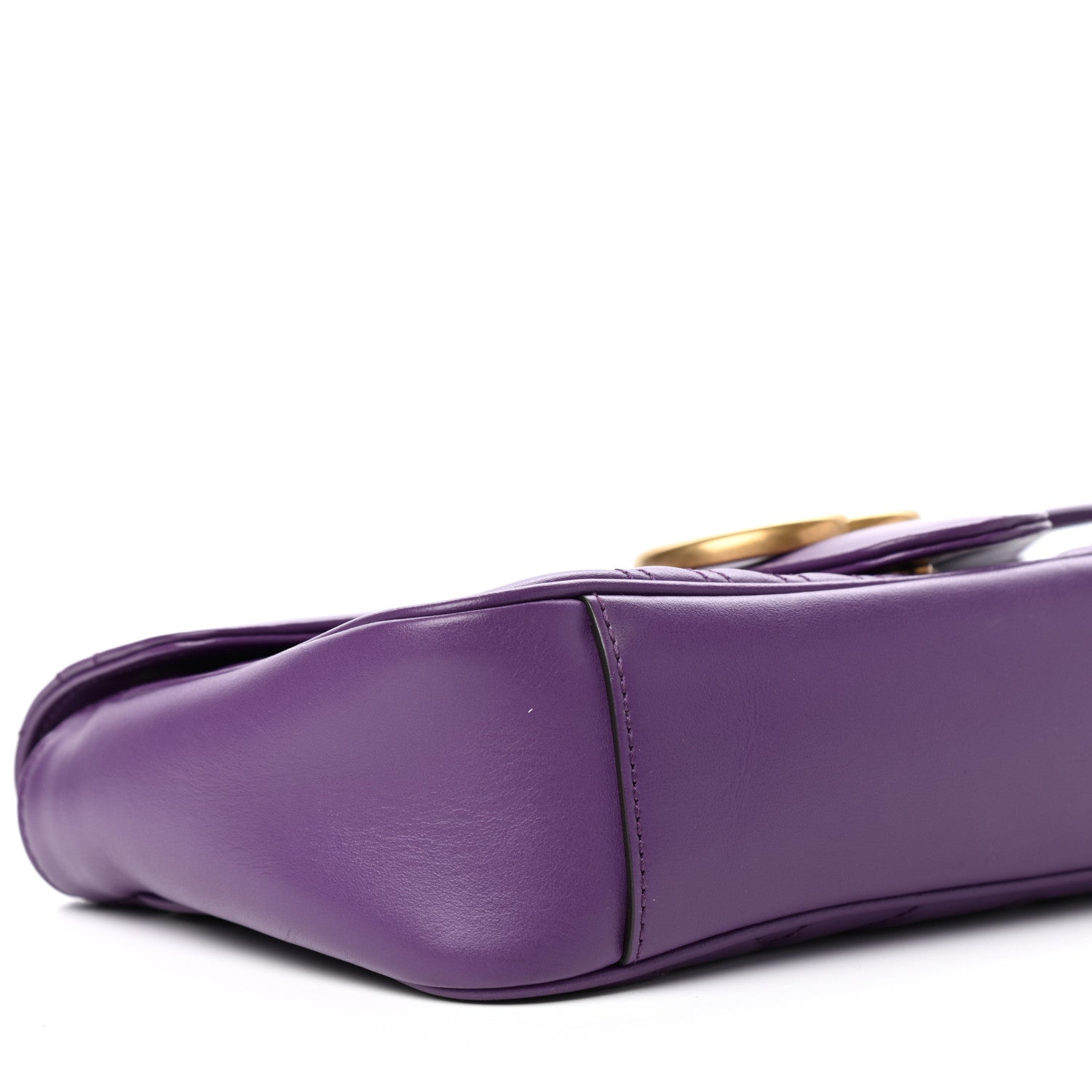 Gucci Calfskin Matelasse Small GG Marmont Shoulder Bag Shine Purple 8 of 10