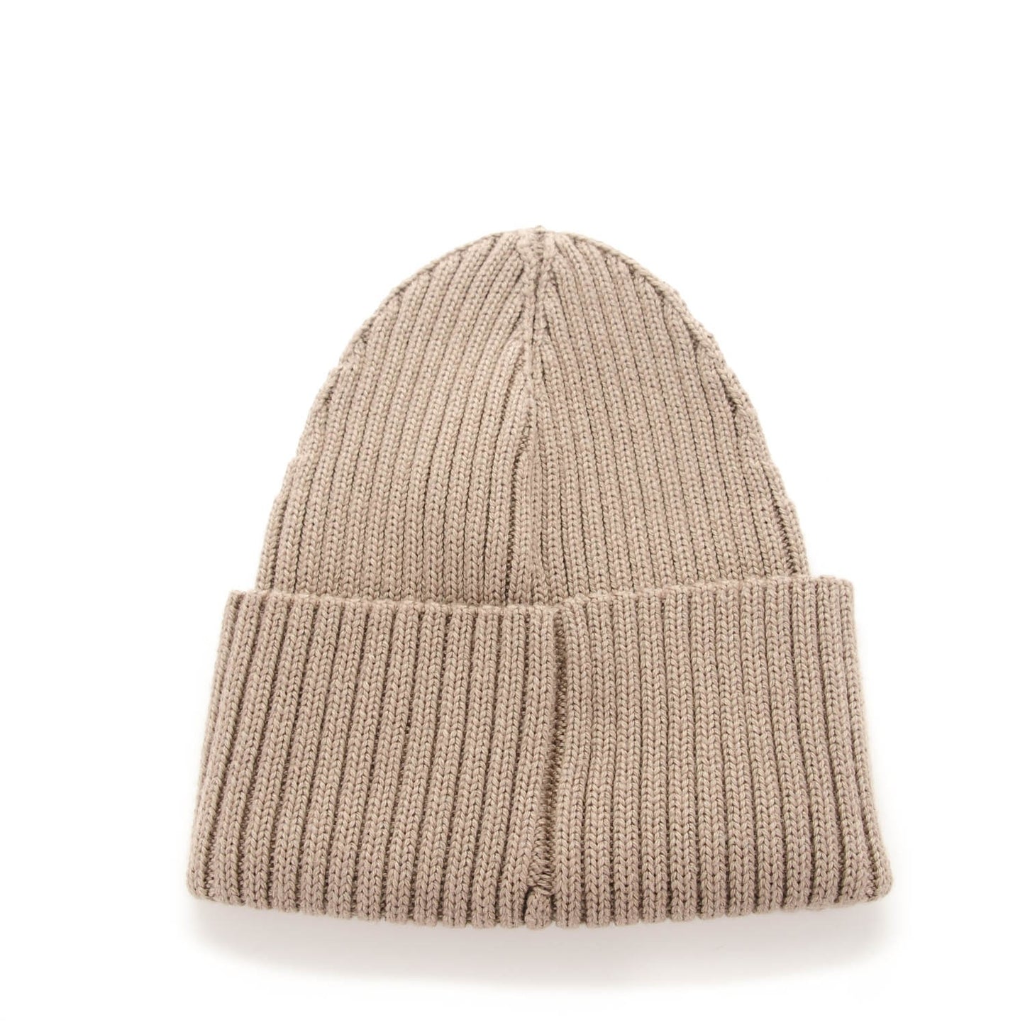 Merino Wool Silk Cashmere CC Beanie Hat Taupe