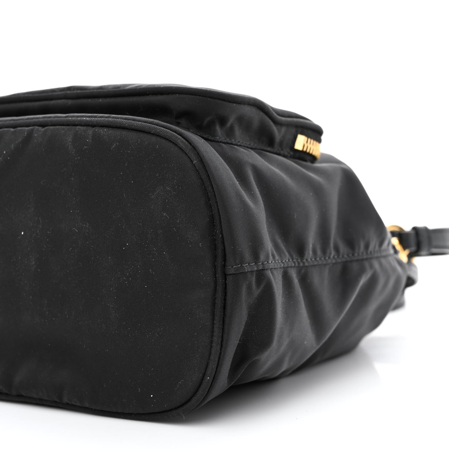 Prada Saffiano Tessuto Nylon Mini Bucket Crossbody Bag Black 10 of 10