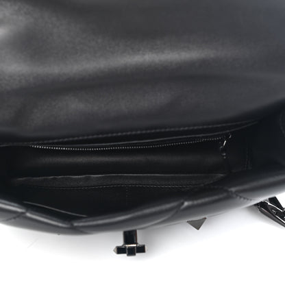 Valentino Garavani Nappa Monochrome Large Roman Stud Shoulder Bag Black 6 of 6