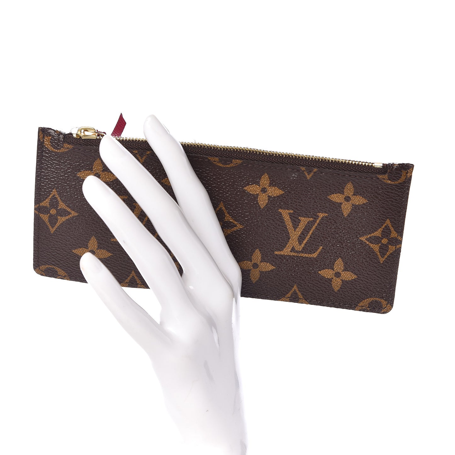 Monogram Josephine Wallet Zippered Insert Fuchsia