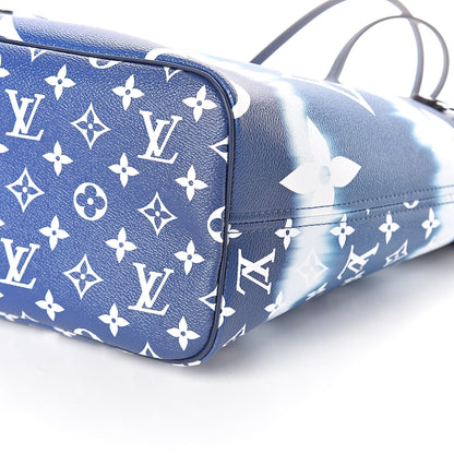 Louis Vuitton Monogram Escale Neverfull MM Blue 10 of 10