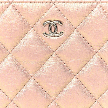 Chanel Iridescent Calfskin Quilted Small Cosmetic Case Pink 8 of 10