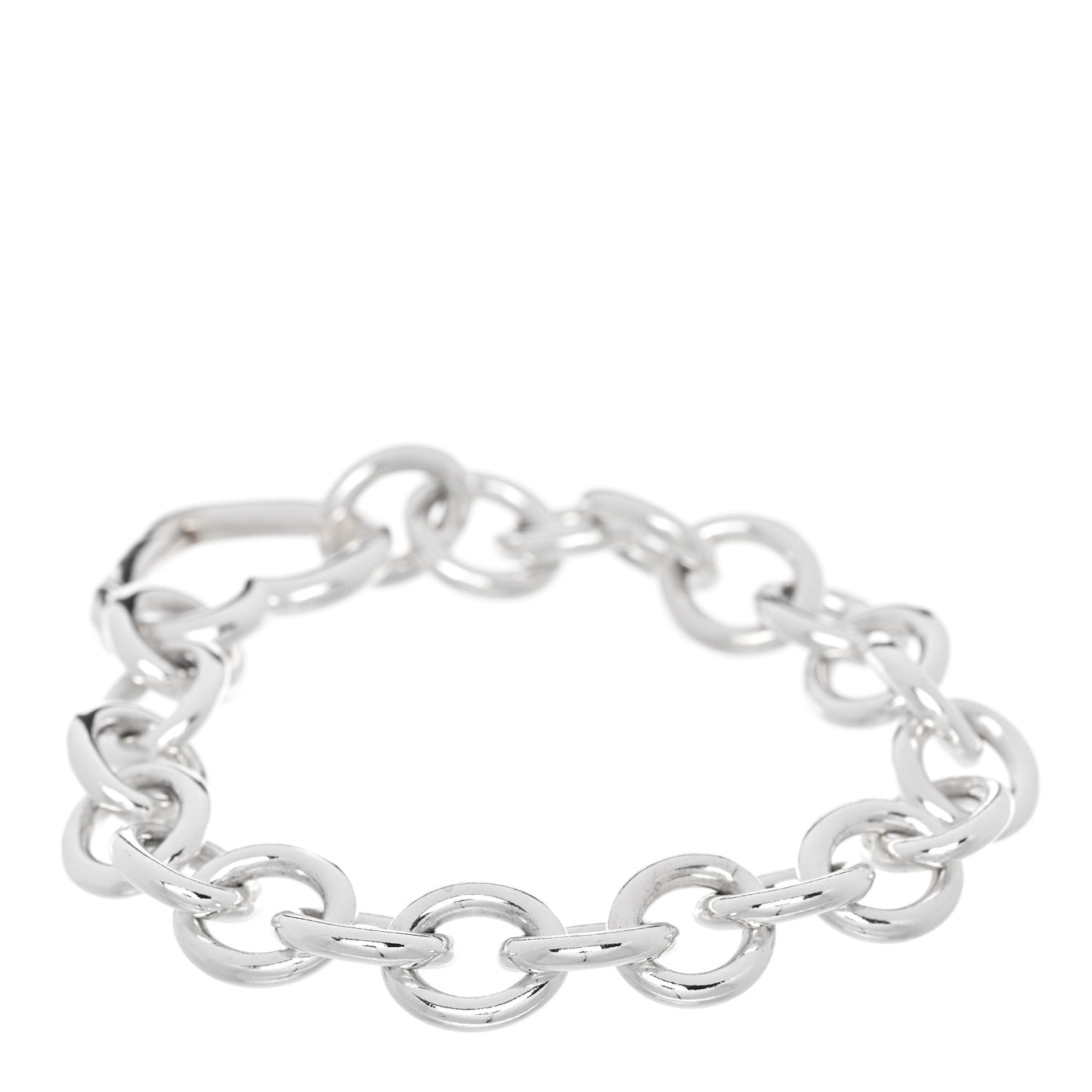 Sterling Silver Open Heart Clasp Bracelet
