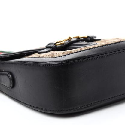 Gucci Monogram Ruinart Calfskin Medium Lady Web Shoulder Bag Beige Ebony Black 6 of 14