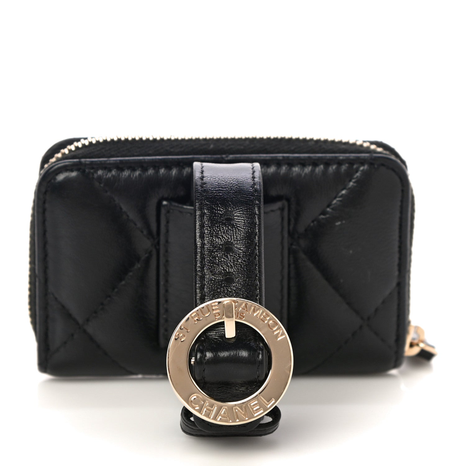 Chanel Shiny Lambskin Coin Purse Bracelet Black 5 of 12