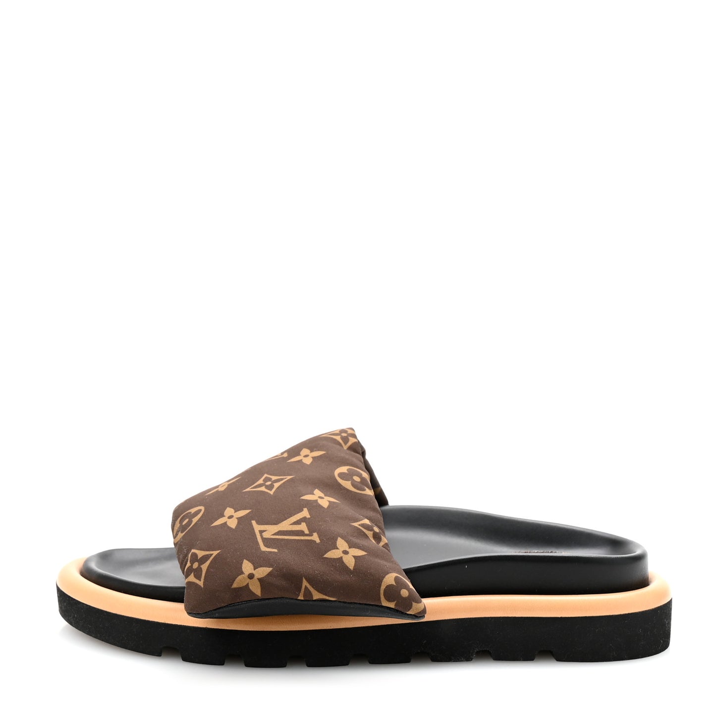 Nylon Monogram Pool Pillow Comfort Mule 39 Cacao Brown