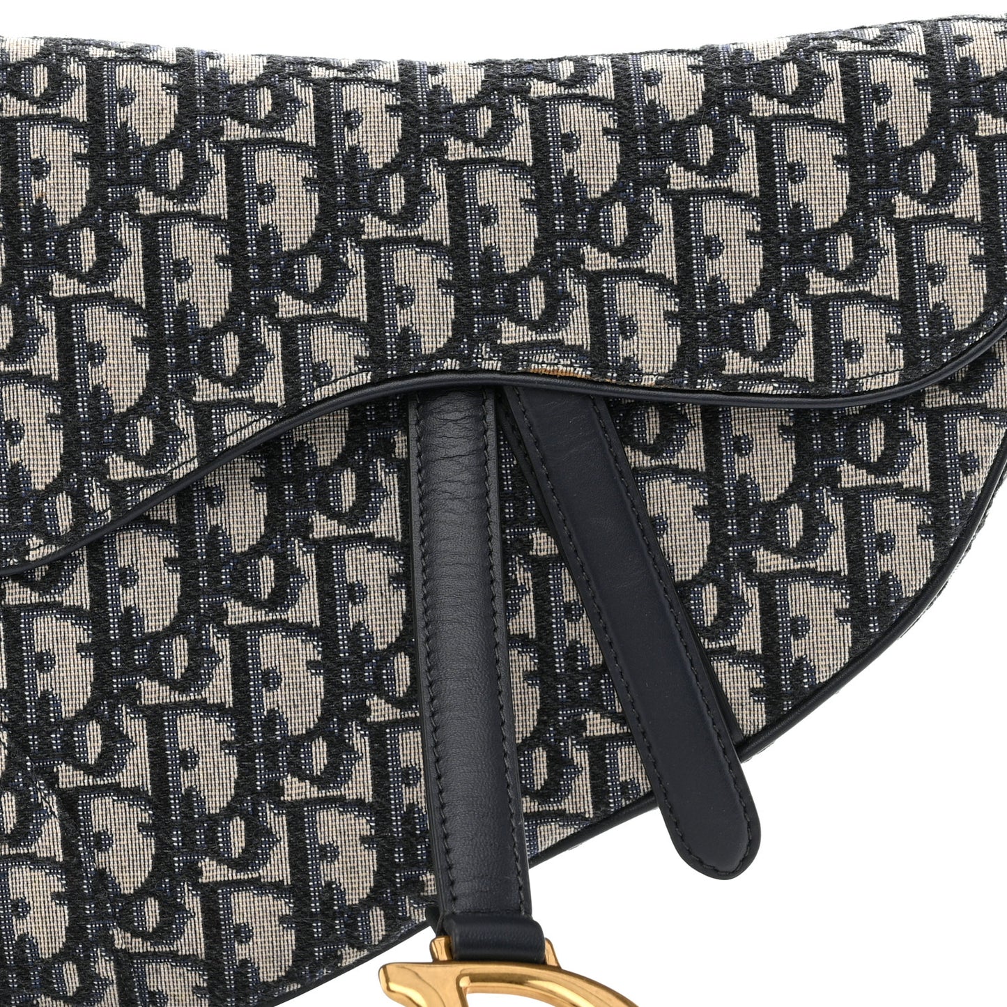 CHRISTIAN DIOR Oblique Saddle Bag Blue