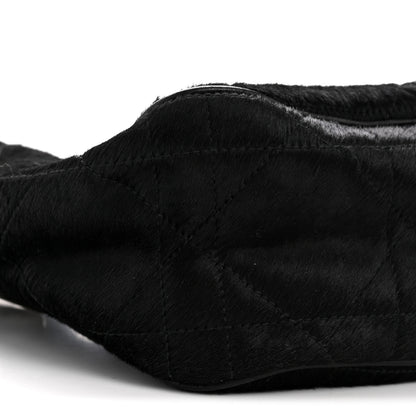 Christian Dior Pony Hair Cannage Drawstring Bag Black 9 of 12