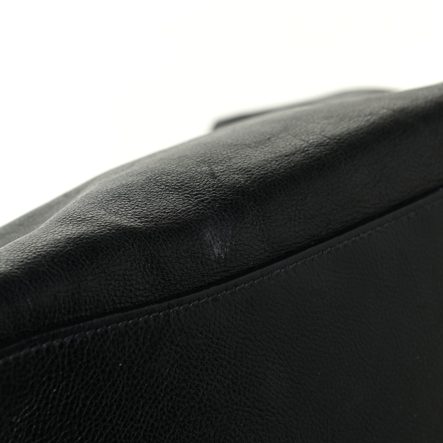 Glace Calf Twin Pocket Tote Black