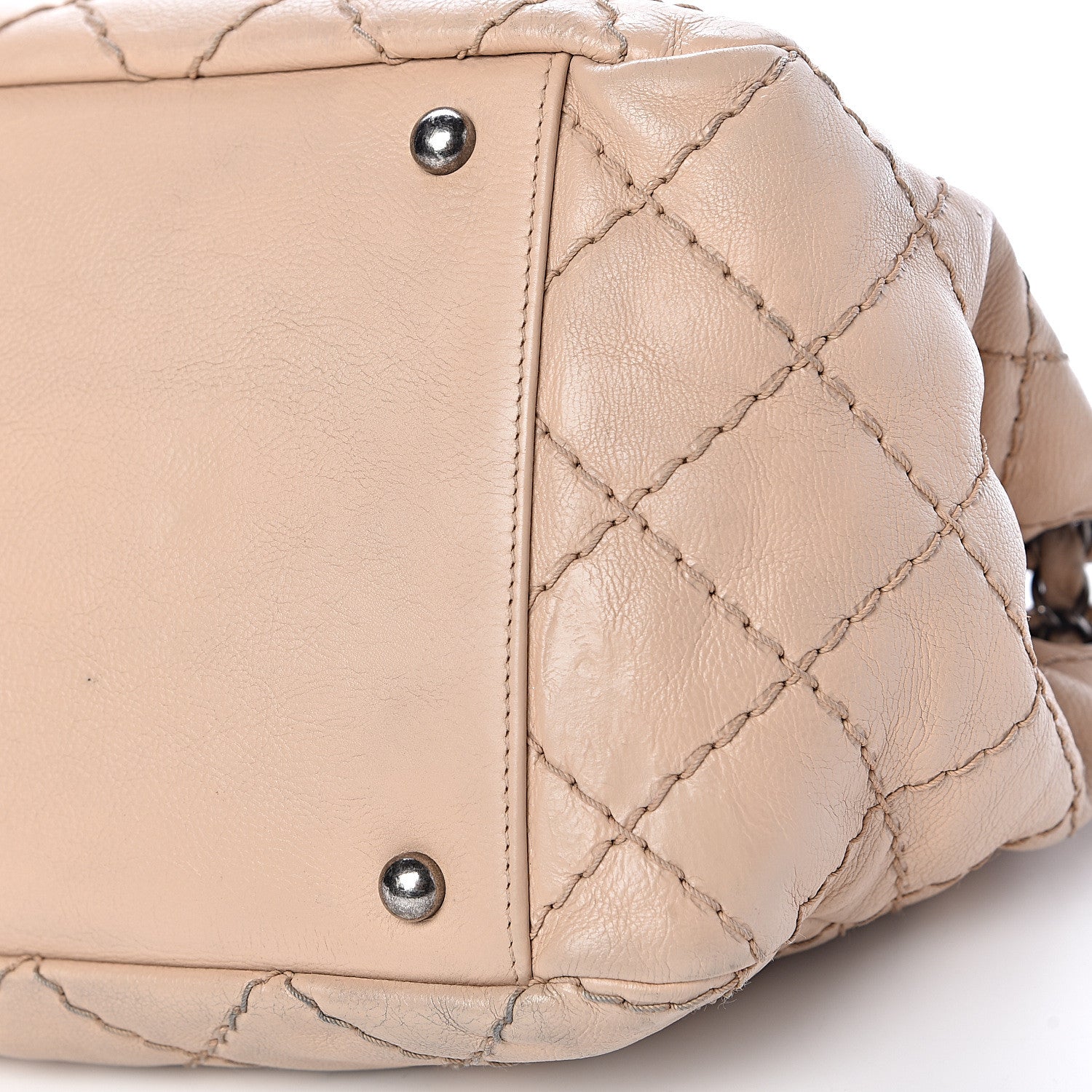 Chanel Calfskin Stitch It Accordion Flap Beige 12 of 14