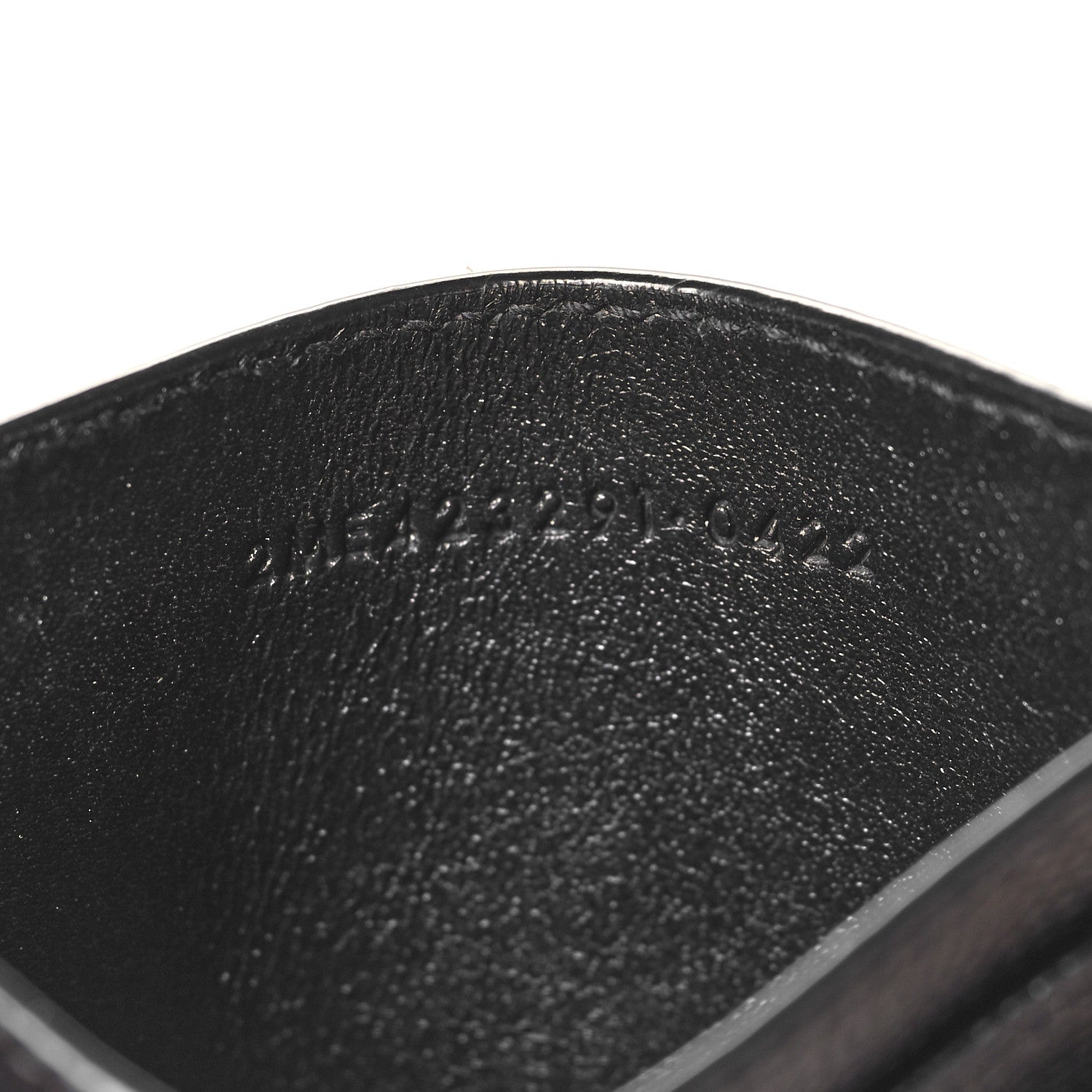 Saint Laurent Grain De Poudre Matelasse Chevron Monogram Credit Card Case Black 7 of 7