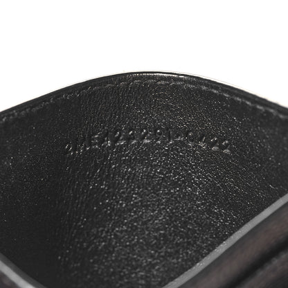 Saint Laurent Grain De Poudre Matelasse Chevron Monogram Credit Card Case Black 7 of 7