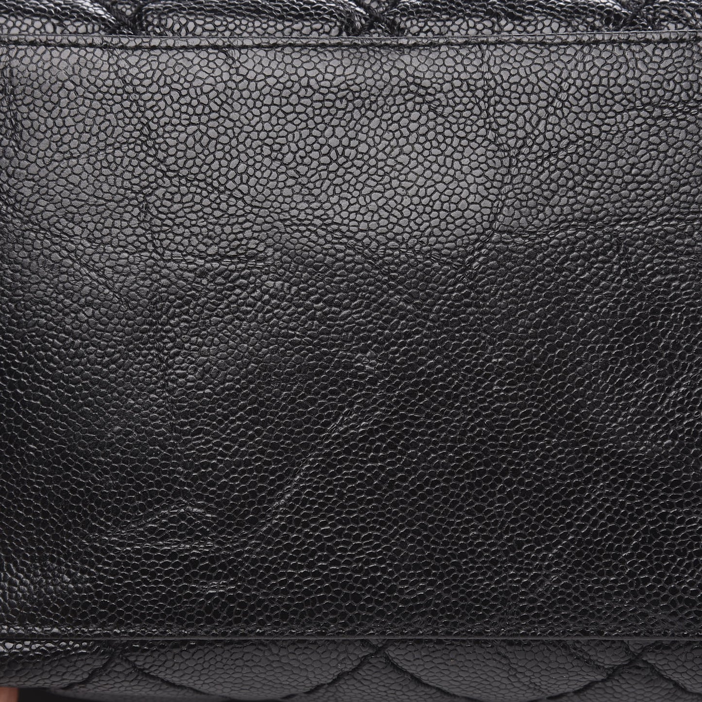 Glazed Caviar Coco Pleats Tote Black