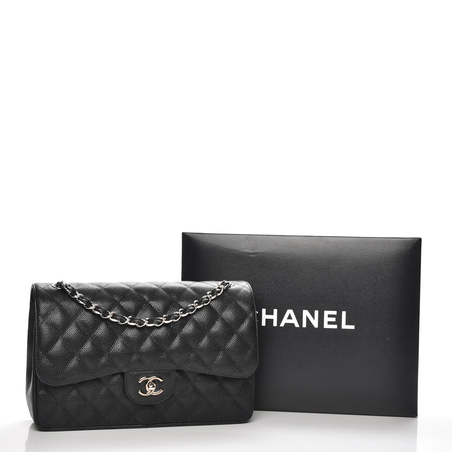 Chanel Caviar Quilted Jumbo Double Flap Black 8 of 8
