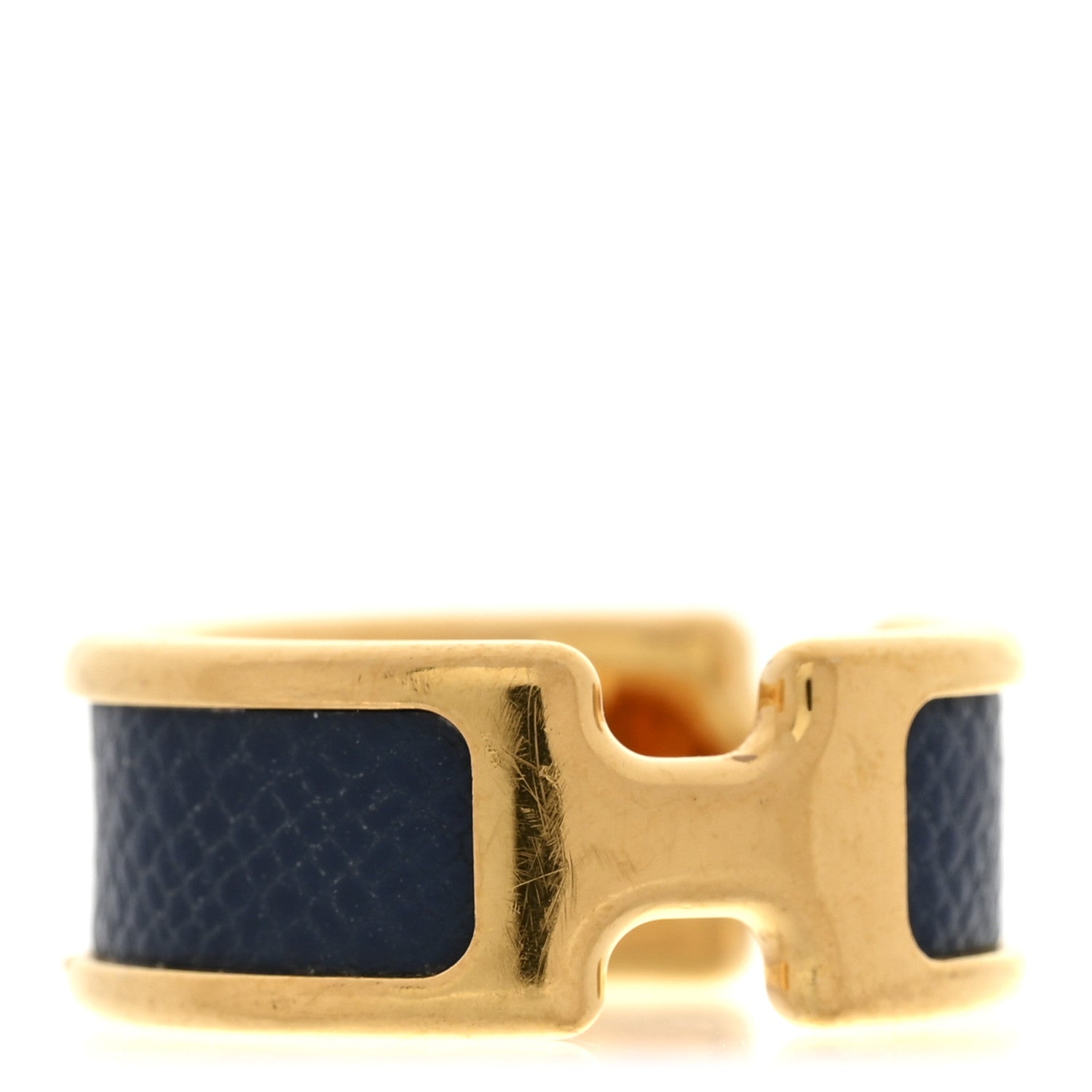 Hermes Madame Calfskin Olympe Ring M 55 7.25 Deep Bleu 5 of 6