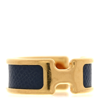 Hermes Madame Calfskin Olympe Ring M 55 7.25 Deep Bleu 5 of 6
