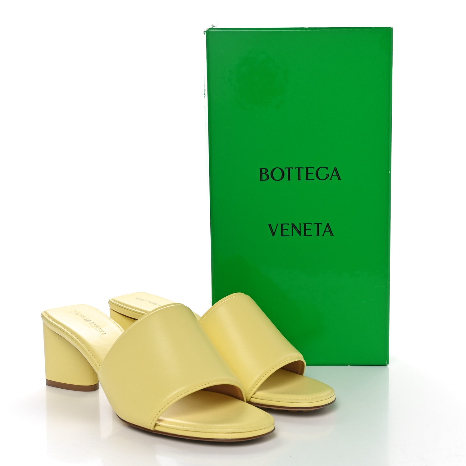 Bottega Veneta Vienna Calfskin The Band Mule Sandals 39 Lemonade 9 of 9