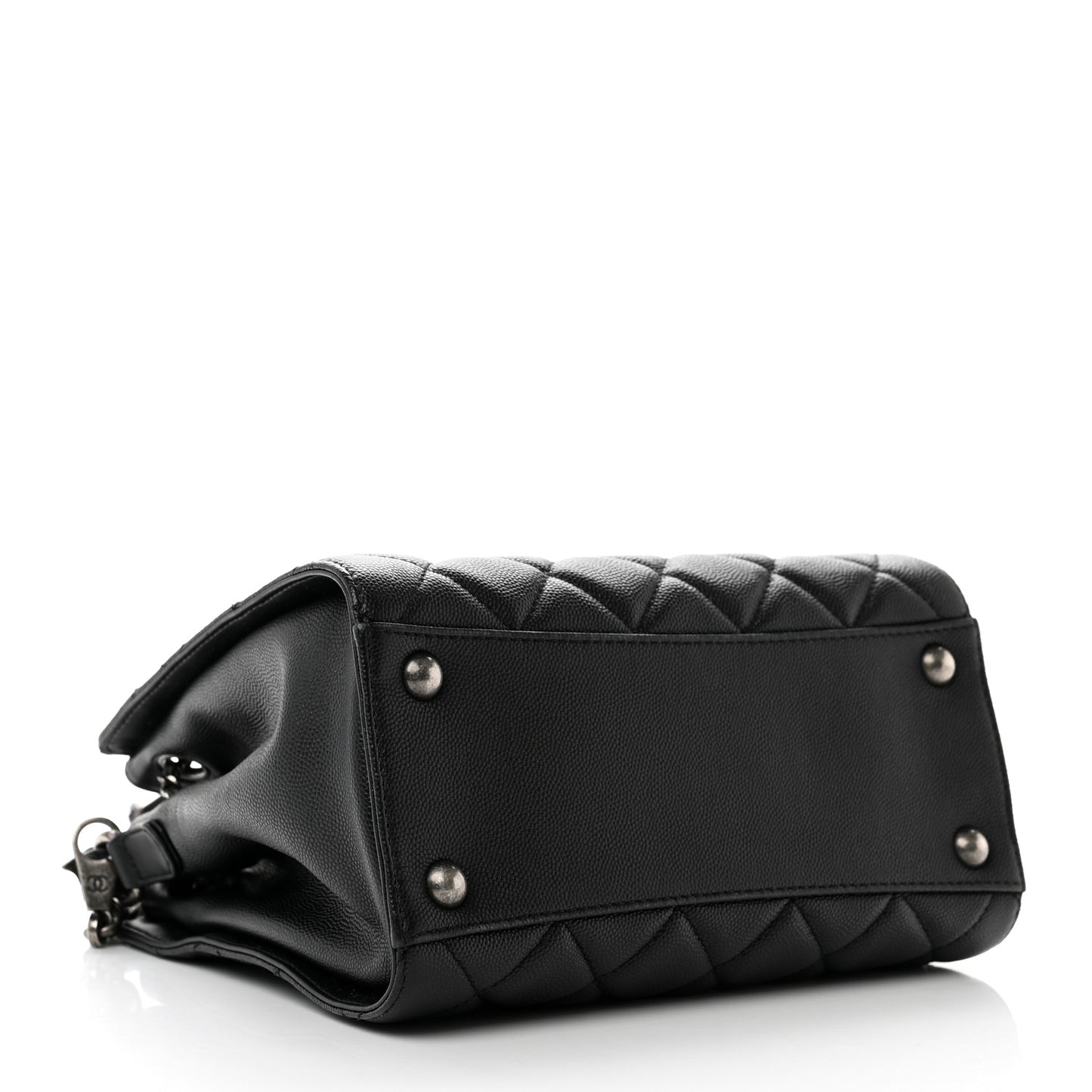 Caviar Quilted Small CC Bucket Bag Black