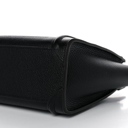 Celine Drummed Calfskin Nano Luggage Black 10 of 14