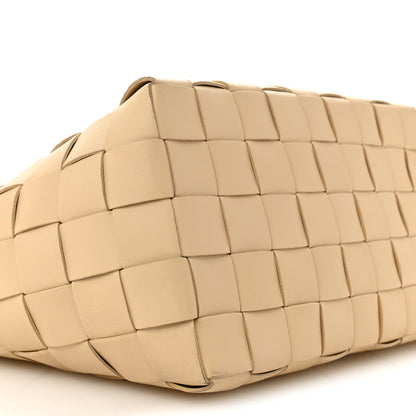 Bottega Veneta Lambskin Maxi Intrecciato Bowling Cassette Shoulder Bag Porridge 9 of 15