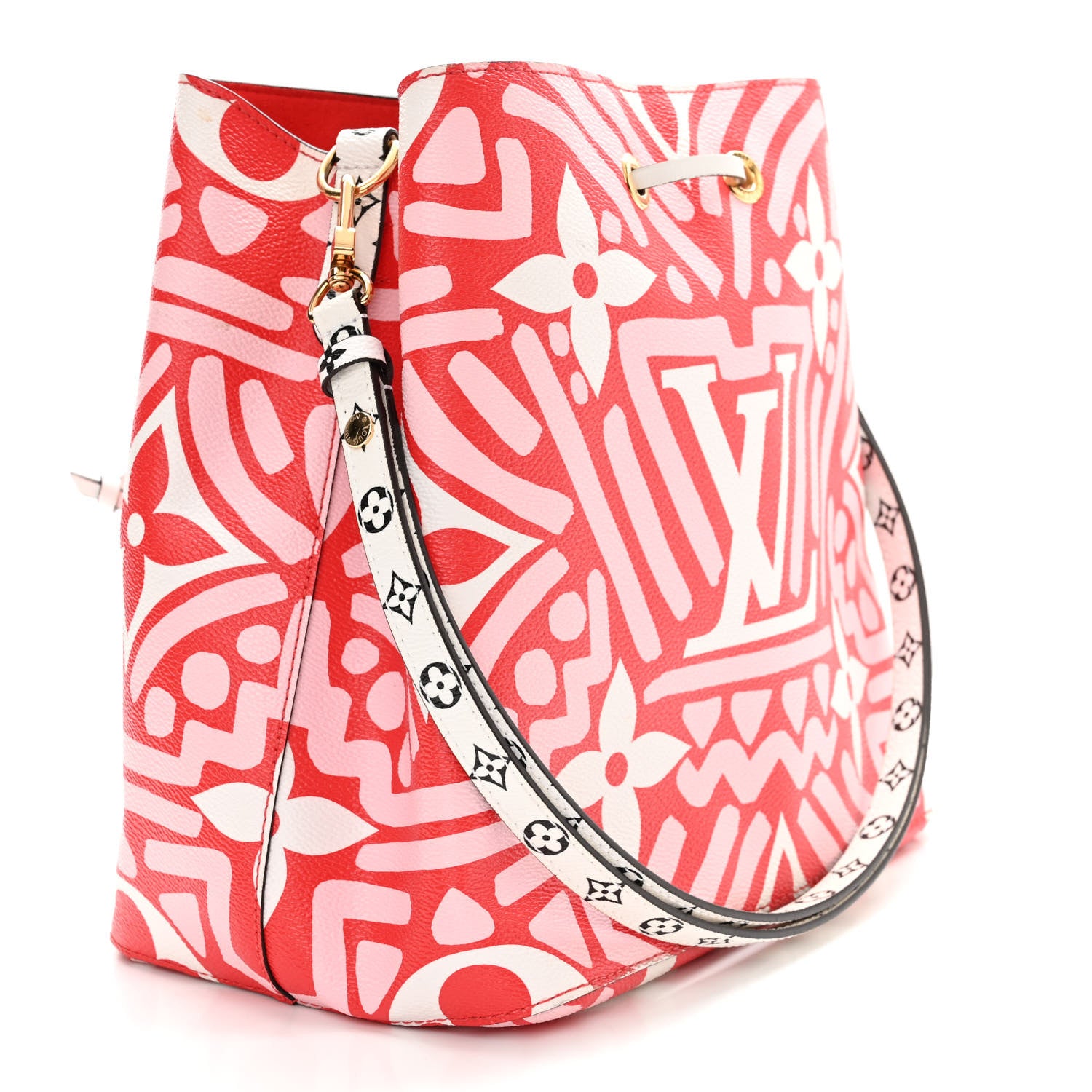 Louis Vuitton Monogram Giant Crafty NeoNoe MM Rouge Rose Creme 3 of 9
