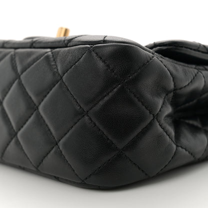 Chanel Lambskin Quilted Mini Pearl Crush Flap Black 10 of 11