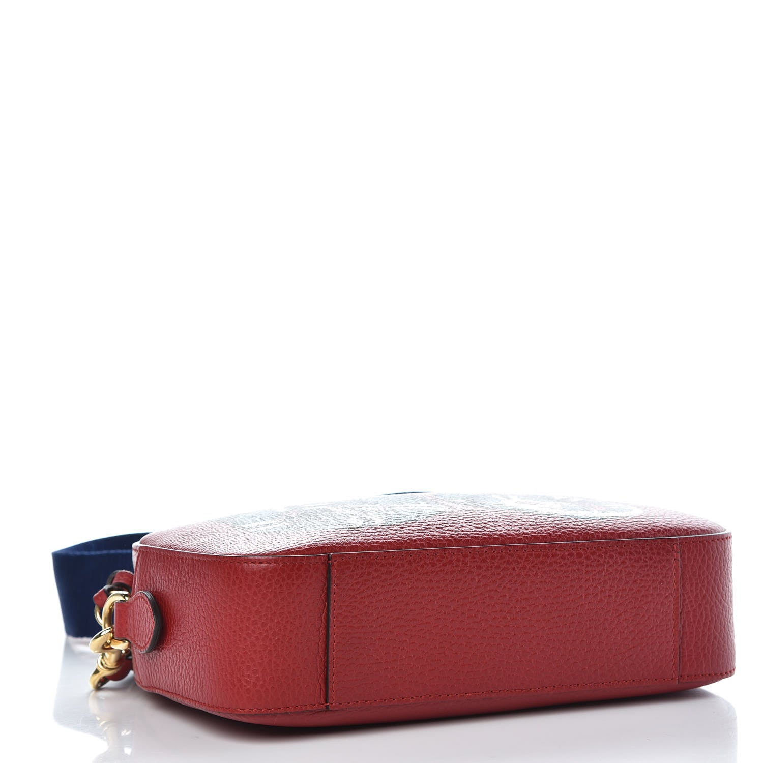 Gucci Grained Calfskin Sylvie Web Kingsnake Small Camera Bag Red Multicolor 4 of 9