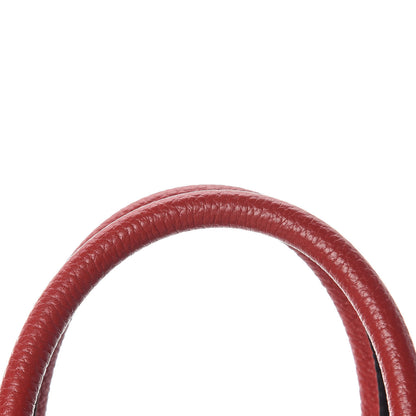 Celine Drummed Calfskin Nano Luggage Red 12 of 13