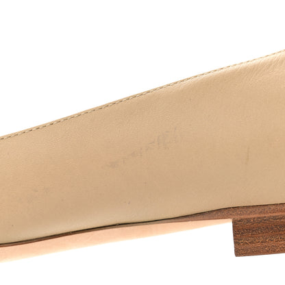 Chanel Lambskin Camellia Ballerina Flats 36.5 Beige Black 10 of 12