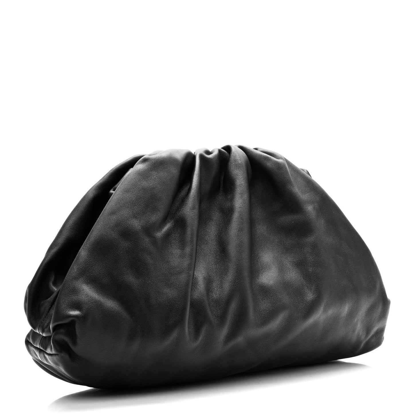 Smooth Butter Calf The Pouch Oversized Clutch Black