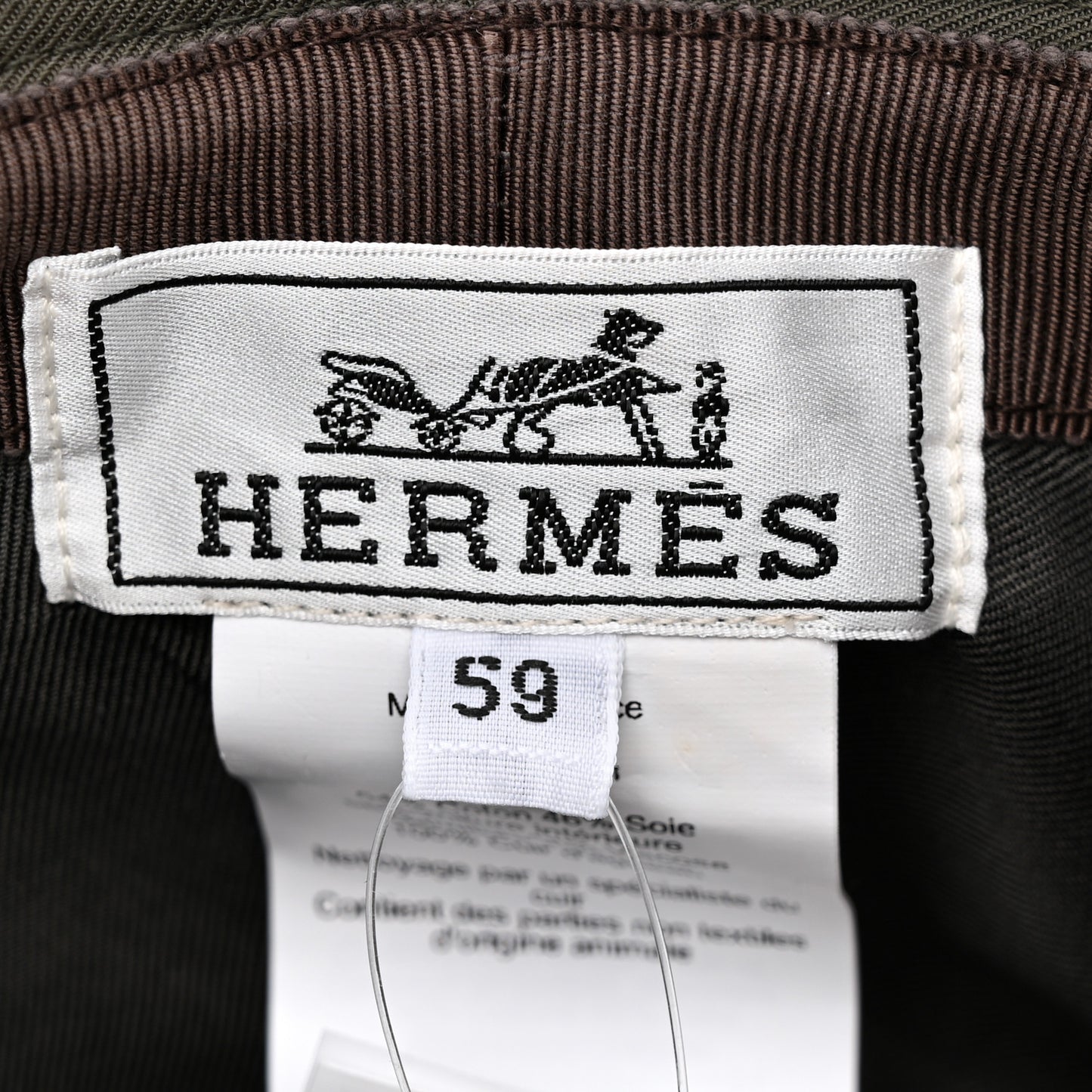 Cotton Twill Lambskin Fred H'Cheval Bucket Hat 59 Bronze