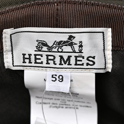 Hermes Cotton Twill Lambskin Fred H'Cheval Bucket Hat 59 Bronze 14 of 14