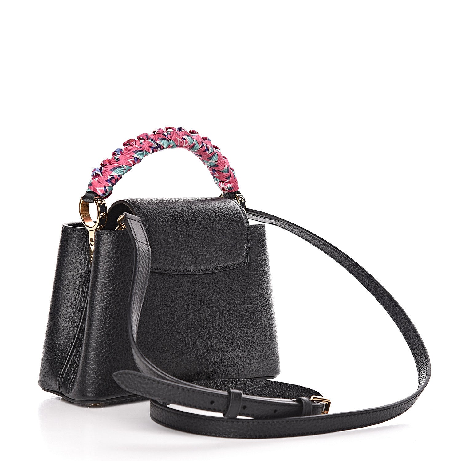 Louis Vuitton Taurillon Braided Capucines Mini Black 3 of 12