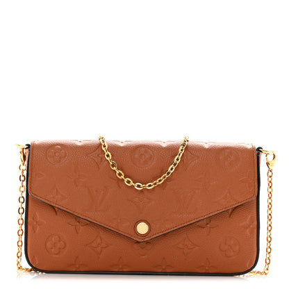 Louis Vuitton Empreinte Pochette Felicie Chain Wallet Cognac 1 of 13