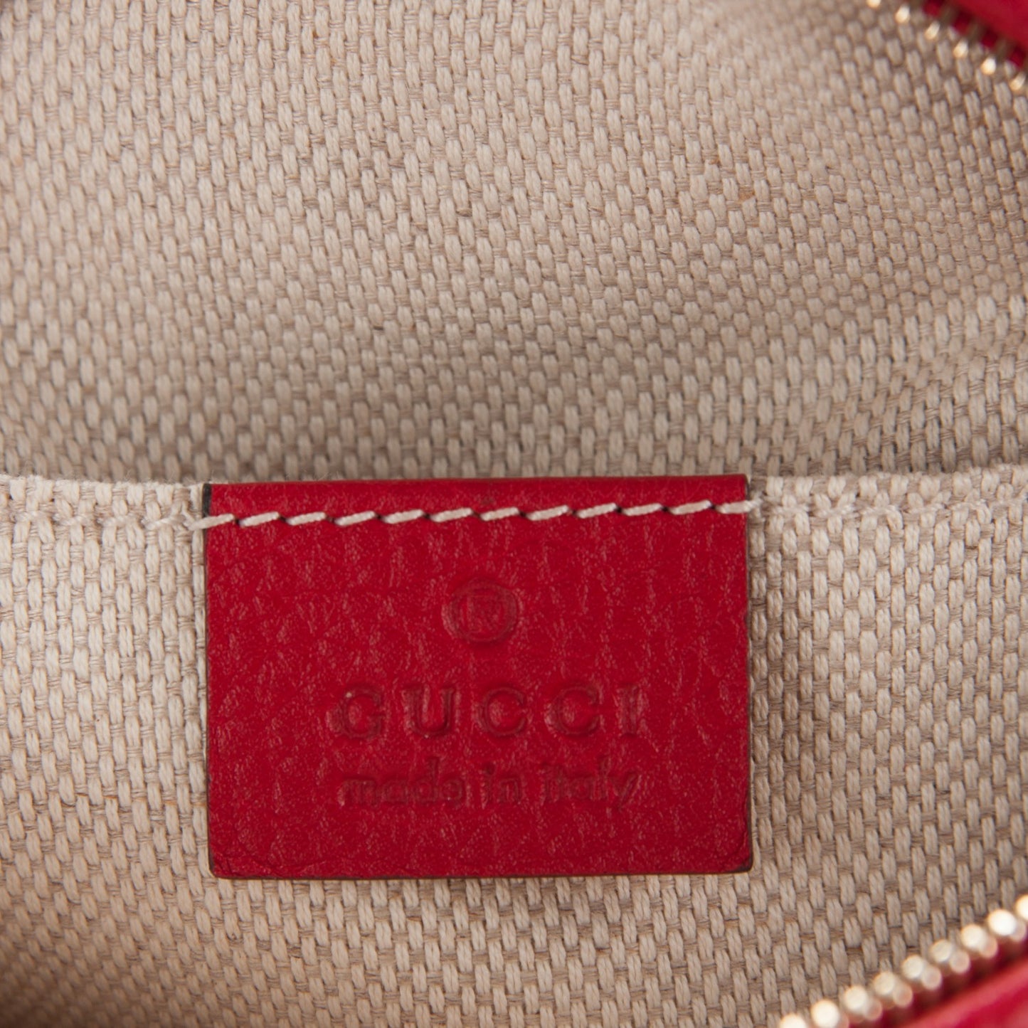 Pebbled Calfskin Mini Soho Chain Bag Tabasco Red