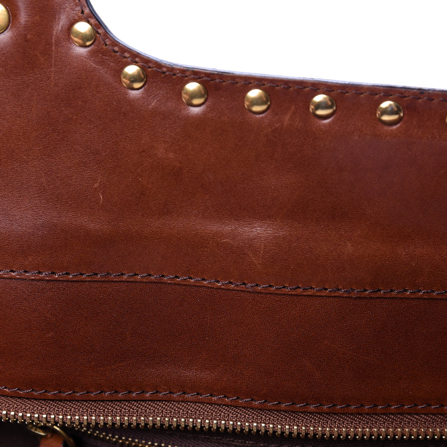 Burberry House Check Studded Large Greenham Tote Dark Tan 20 of 47
