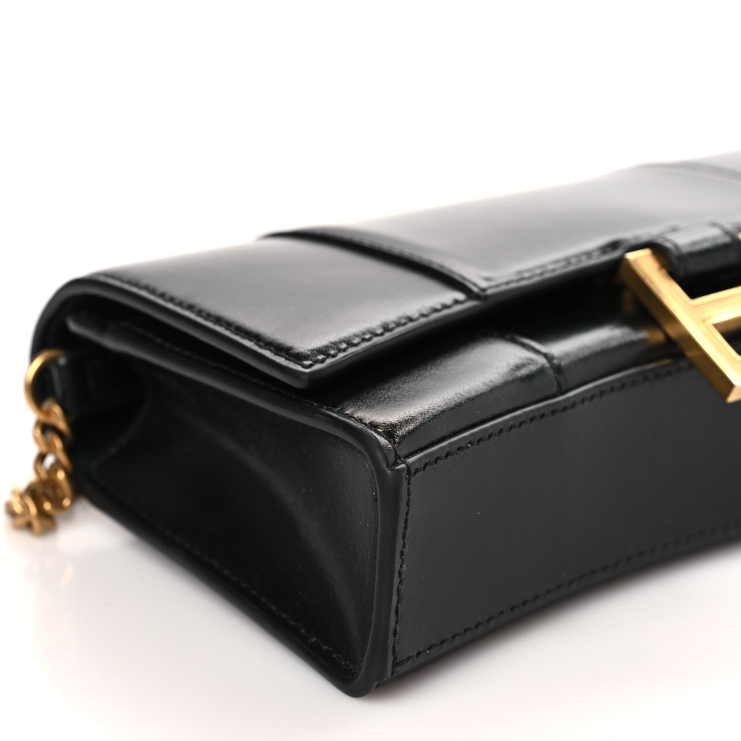 Balenciaga Shiny Box Calfskin Hourglass Chain Bag Black 7 of 8